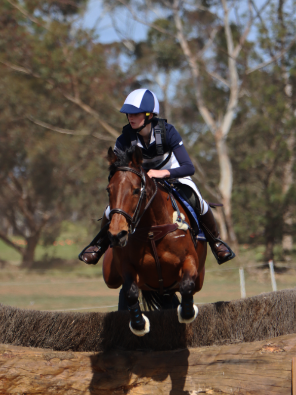 Pony club rider on course