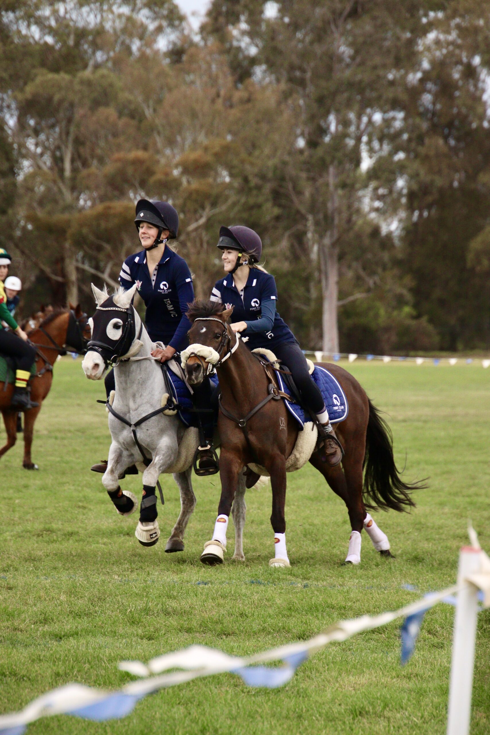Pony club rider on course